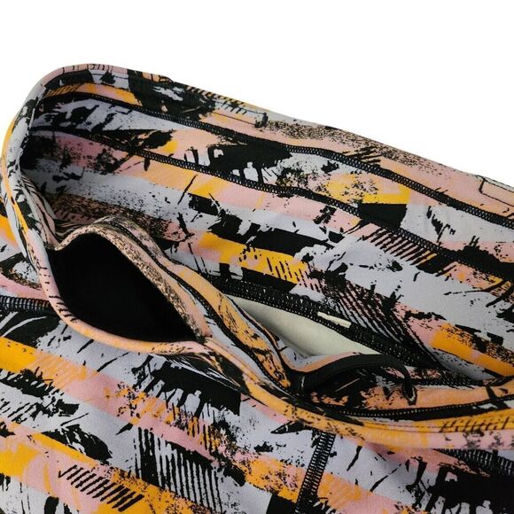 Lululemon Leggings Womens 6 Sun Runner 17" Inversion Black Stripe Mesh Crop - Picture 4 of 10